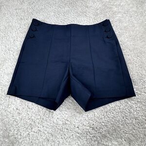 ECRU Sailor Button High Waisted Shorts Navy Blue